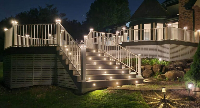 Deck Lighting Plainfield Naperville Oswego Il Wolf Spirit Deck